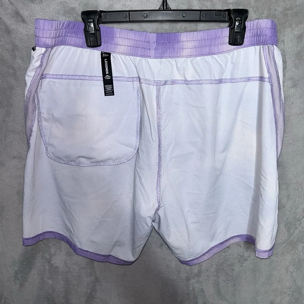 Legends Shorts Mens 2XL Purple Tie Athletic Unlined Gym Performance Running